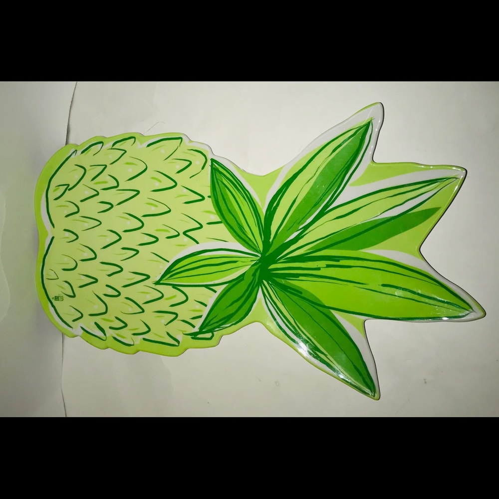 Two New Precido Pineapple Tray Melamine Green